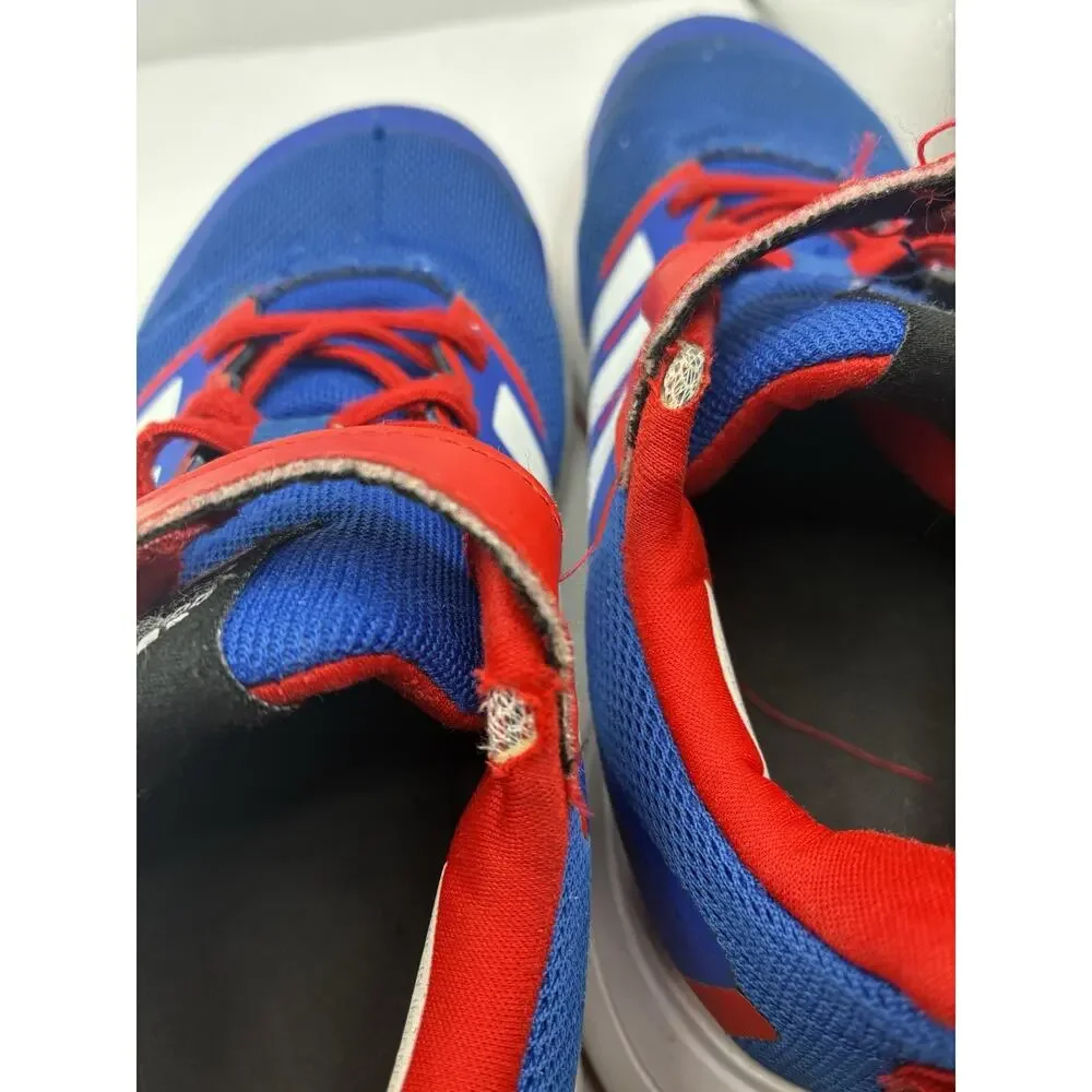 Adidas Kids 1.5 Spider-Man FortaRun Sneakers Blue Red School Shoes Easy On Strap